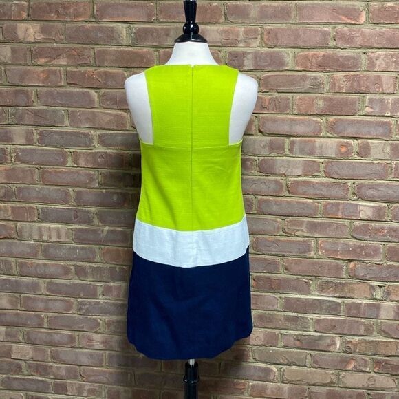 Crown & Ivy Green & Navy Sheath Sleeveless Dress Size 10 NEW - Picture 3 of 5